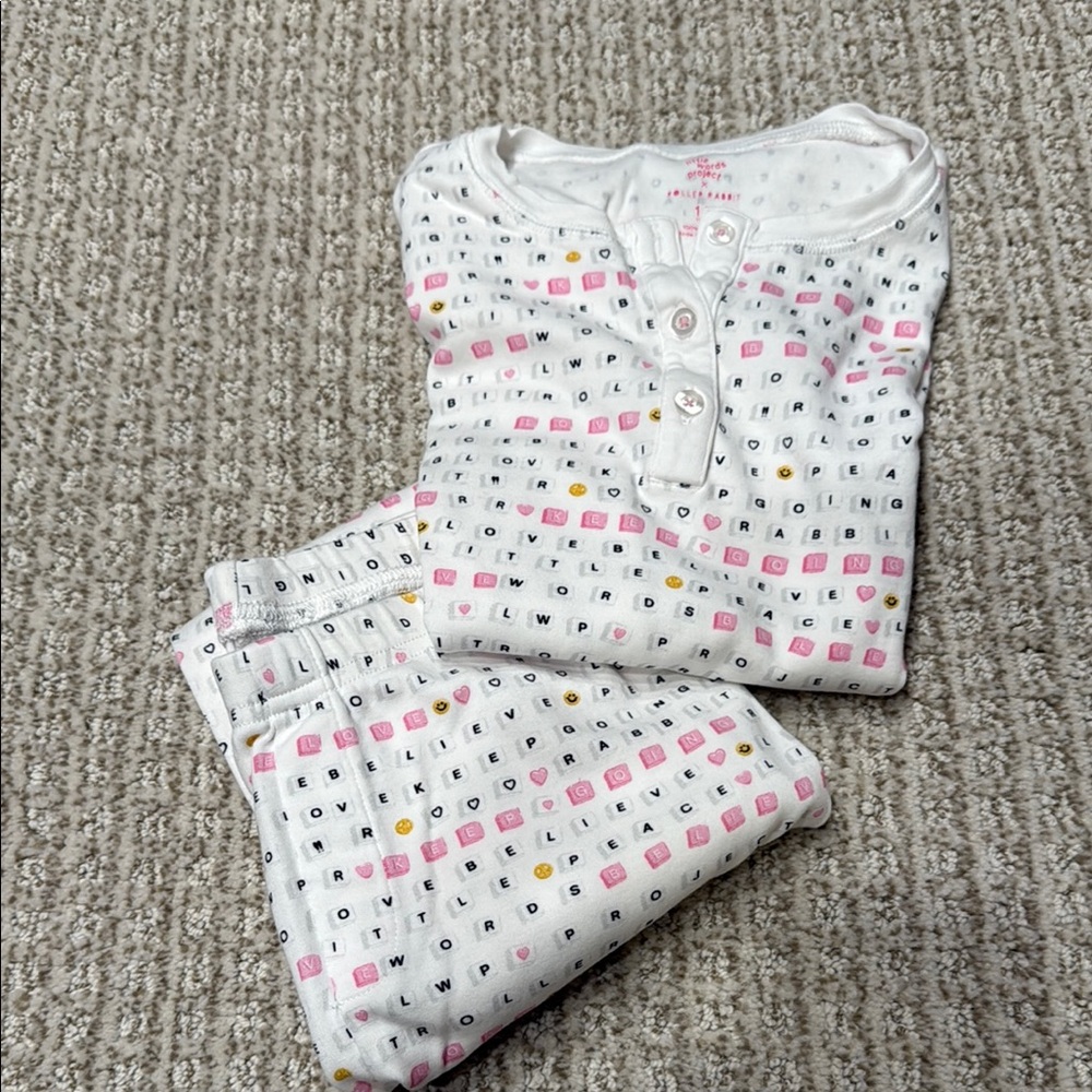 Girls Roller Rabbit x Little Words Project Pajamas size 10 EUC